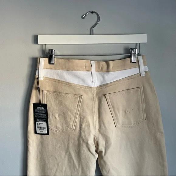 Hudson White and Tan Two Tone Straight Leg Jeans size 27” Minimalist Neutral - Picture 9 of 9